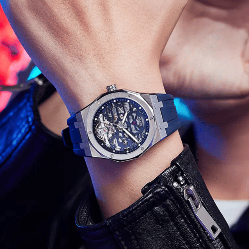 Relógio Ailang Focus Pinnacle - Pulseira em Silicone Blue